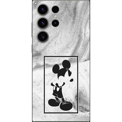 Disney Mickey Mouse Shape on Marble Galaxy S23 Ultra Skin