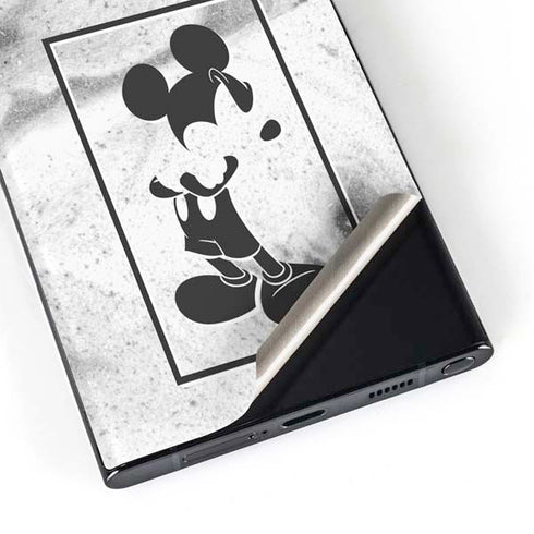 Disney Mickey Mouse Shape on Marble Galaxy S23 Ultra Skin