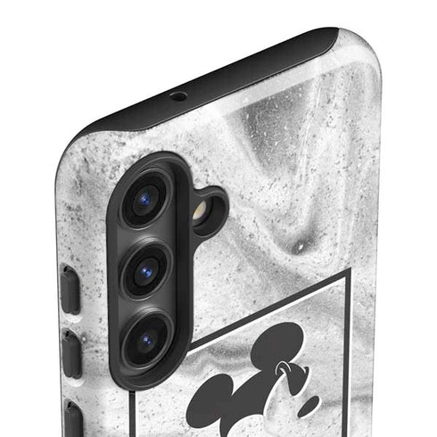 Disney Mickey Mouse Shape on Marble Galaxy S24 Impact Case