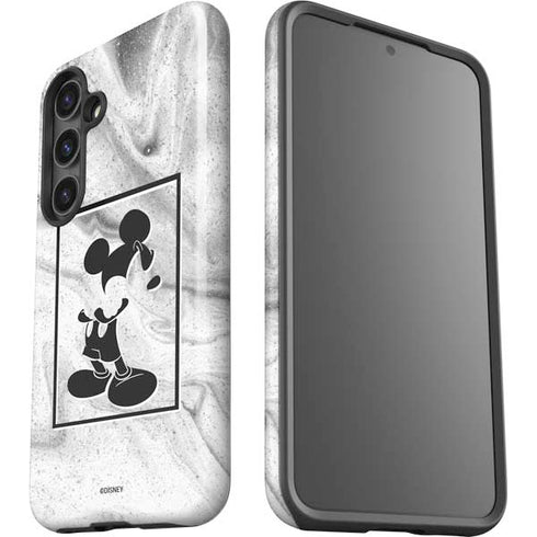 Disney Mickey Mouse Shape on Marble Galaxy S24 Impact Case