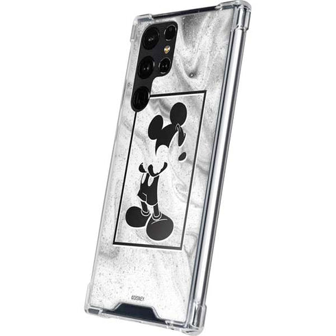 Disney Mickey Mouse Shape on Marble Galaxy S24 Ultra Clear Case