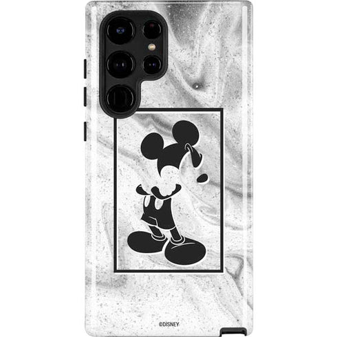 Disney Mickey Mouse Shape on Marble Galaxy S24 Ultra Impact Case