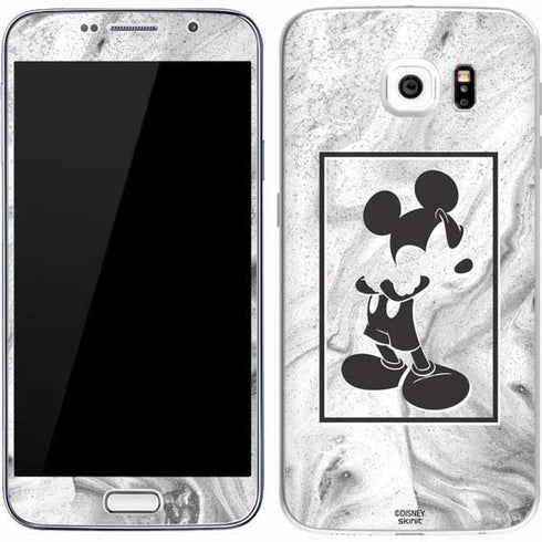Disney Mickey Mouse Shape on Marble Galaxy S7 Skin