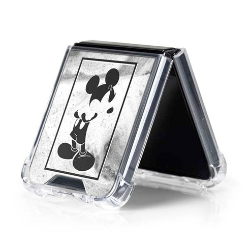 Disney Mickey Mouse Shape on Marble Galaxy Z Flip5 5G Clear Case