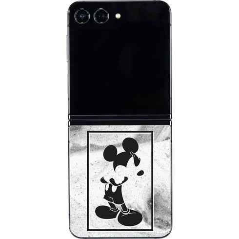 Disney Mickey Mouse Shape on Marble Galaxy Z Flip5 5G Skin