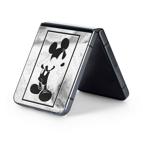 Disney Mickey Mouse Shape on Marble Galaxy Z Flip5 5G Skin