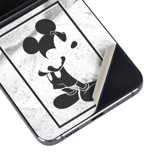 Disney Mickey Mouse Shape on Marble Galaxy Z Flip5 5G Skin