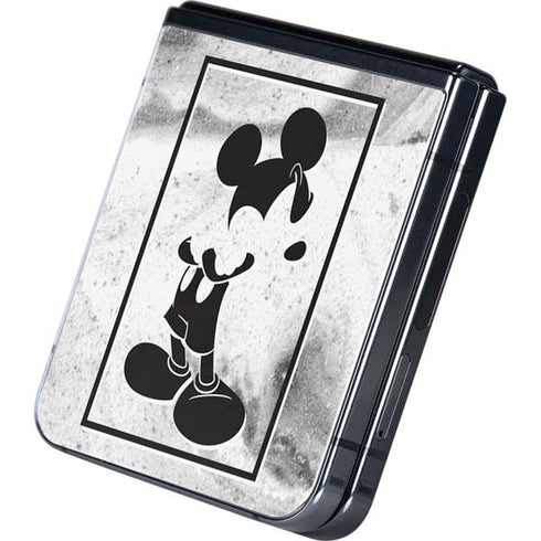 Disney Mickey Mouse Shape on Marble Galaxy Z Flip5 5G Skin