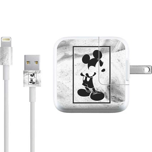Disney Mickey Mouse Shape on Marble iPad Charger (10W USB) Skin