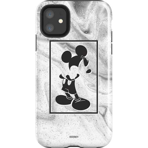 Disney Mickey Mouse Shape on Marble iPhone 11 Impact Case