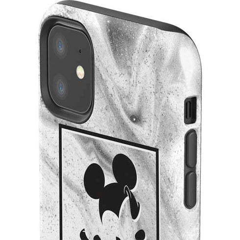 Disney Mickey Mouse Shape on Marble iPhone 11 Impact Case