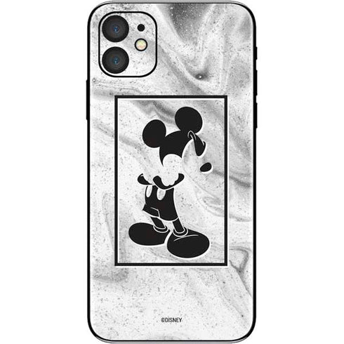 Disney Mickey Mouse Shape on Marble iPhone 11 Skin