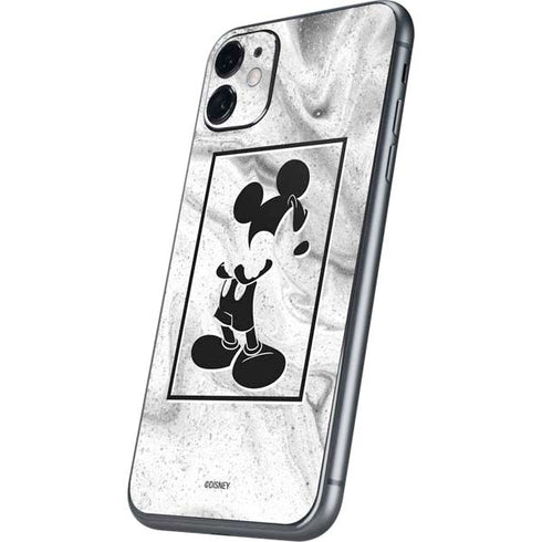 Disney Mickey Mouse Shape on Marble iPhone 11 Skin