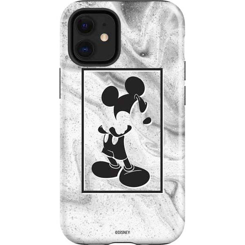 Disney Mickey Mouse Shape on Marble iPhone 12 Mini Impact Case