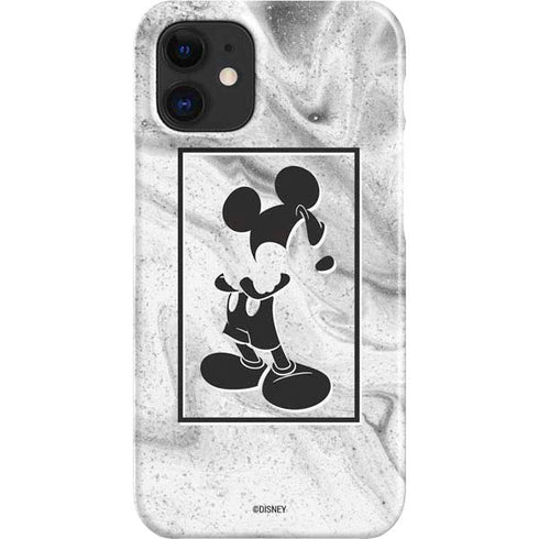 Disney Mickey Mouse Shape on Marble iPhone 12 Mini Lite Case