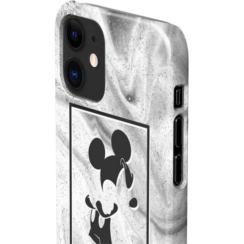 Disney Mickey Mouse Shape on Marble iPhone 12 Mini Lite Case