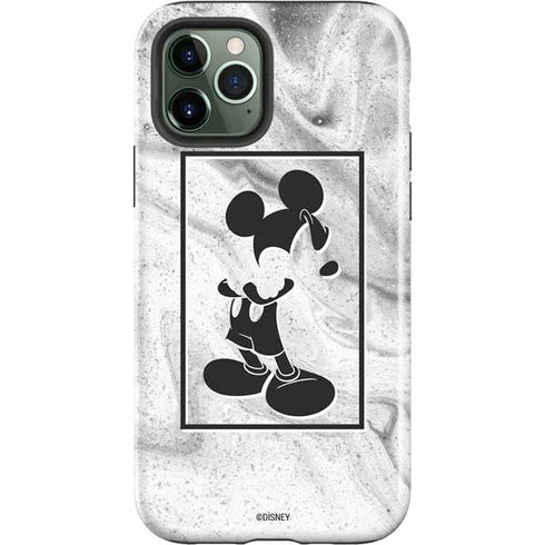 Disney Mickey Mouse Shape on Marble iPhone 12 Pro Impact Case