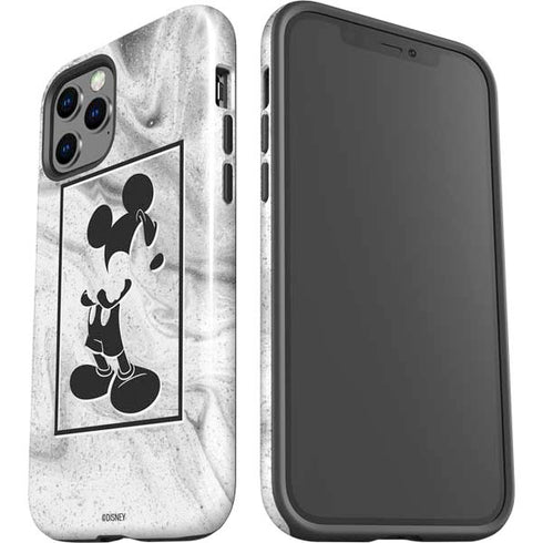 Disney Mickey Mouse Shape on Marble iPhone 12 Pro Impact Case
