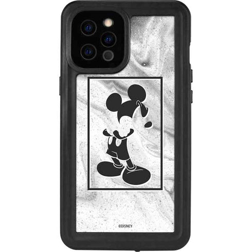 Disney Mickey Mouse Shape on Marble iPhone 12 Pro Max Waterproof Case