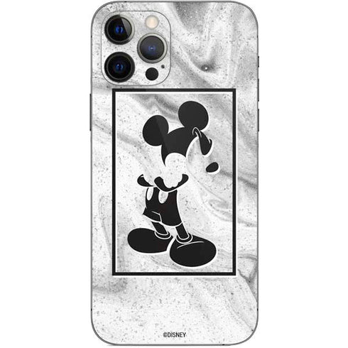 Disney Mickey Mouse Shape on Marble iPhone 12 Pro Skin