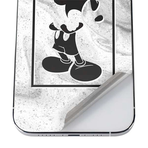 Disney Mickey Mouse Shape on Marble iPhone 12 Pro Skin