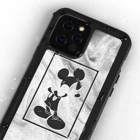 Disney Mickey Mouse Shape on Marble iPhone 12 Pro Waterproof Case