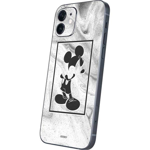 Disney Mickey Mouse Shape on Marble iPhone 12 Skin