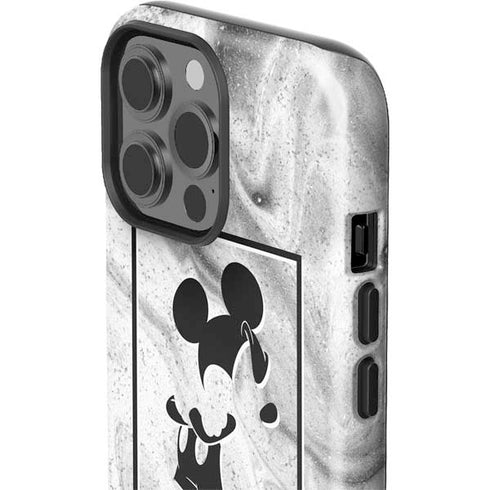 Disney Mickey Mouse Shape on Marble iPhone 13 Pro Max Impact Case