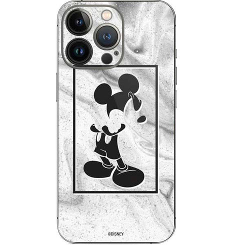 Disney Mickey Mouse Shape on Marble iPhone 13 Pro Skin