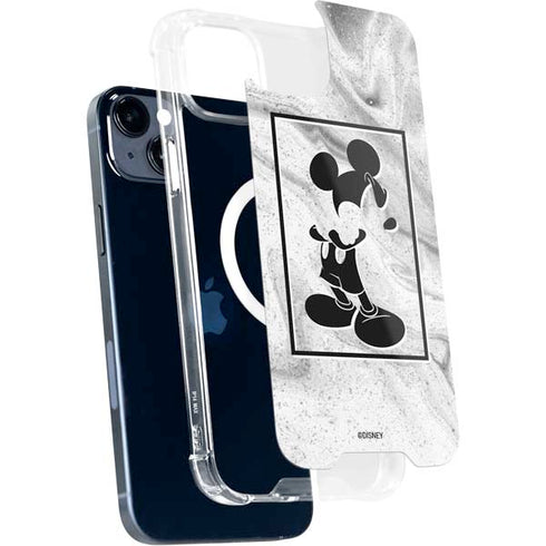 Disney Mickey Mouse Shape on Marble iPhone 14 Plus MagSafe Case
