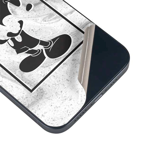 Disney Mickey Mouse Shape on Marble iPhone 14 Plus Skin