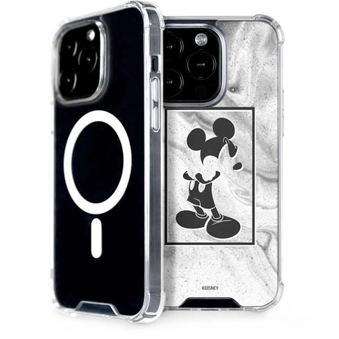 Disney Mickey Mouse Shape on Marble iPhone 14 Pro MagSafe Case