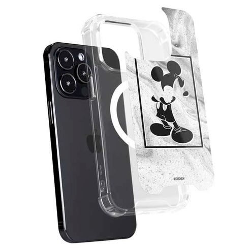 Disney Mickey Mouse Shape on Marble iPhone 15 Pro Max MagSafe Case