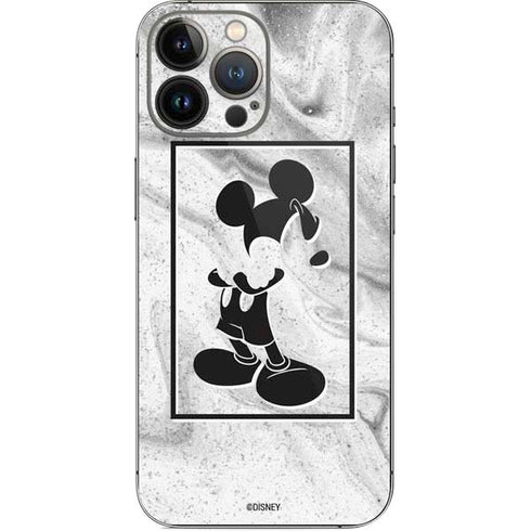 Disney Mickey Mouse Shape on Marble iPhone 14 Pro Max Skin