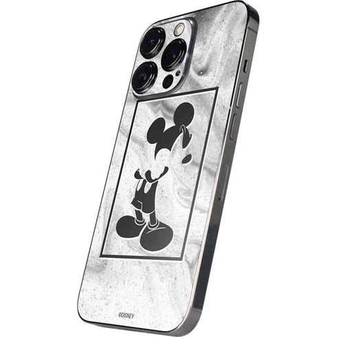 Disney Mickey Mouse Shape on Marble iPhone 15 Pro Skin