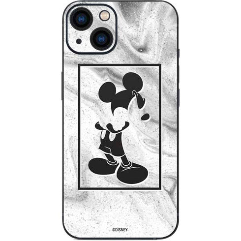 Disney Mickey Mouse Shape on Marble iPhone 14 Skin