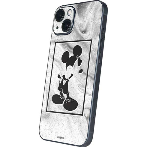 Disney Mickey Mouse Shape on Marble iPhone 14 Skin