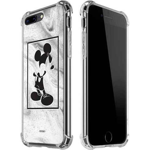 Disney Mickey Mouse Shape on Marble iPhone 7/8 Plus Clear Case