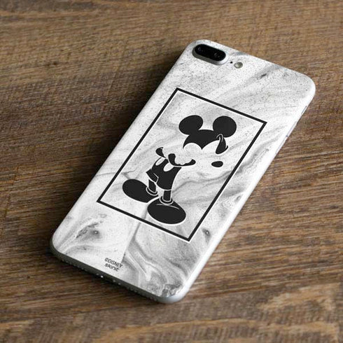 Disney Mickey Mouse Shape on Marble iPhone 8 Plus Skin