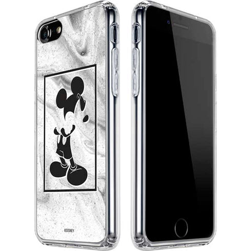Disney Mickey Mouse Shape on Marble iPhone SE (2nd & 3rd Gen) Clear Case