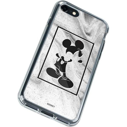Disney Mickey Mouse Shape on Marble iPhone SE (2nd & 3rd Gen) Clear Case