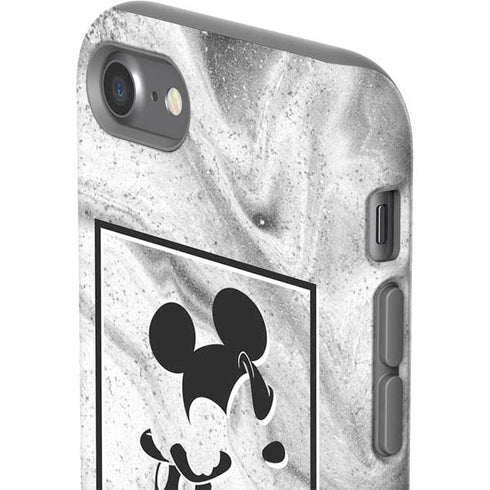 Disney Mickey Mouse Shape on Marble iPhone SE (2nd & 3rd Gen) Pro Case