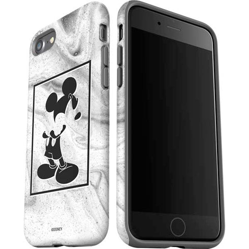 Disney Mickey Mouse Shape on Marble iPhone SE (2nd & 3rd Gen) Pro Case