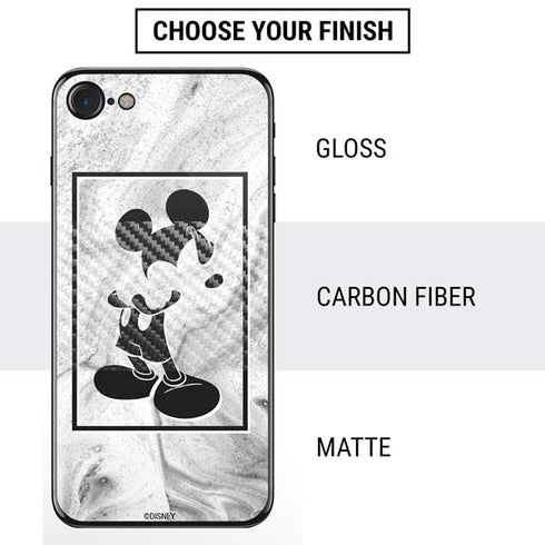 Disney Mickey Mouse Shape on Marble iPhone SE (2nd & 3rd Gen) Skin