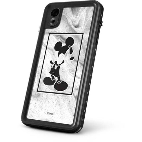 Disney Mickey Mouse Shape on Marble iPhone XR Waterproof Case