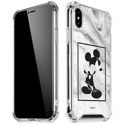 Disney Mickey Mouse Shape on Marble iPhone XS Max Clear Case