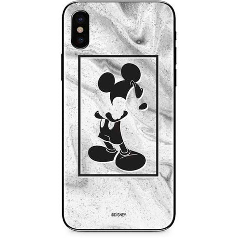 Disney Mickey Mouse Shape on Marble iPhone XS Skin