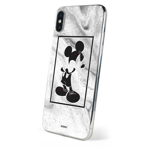 Disney Mickey Mouse Shape on Marble iPhone XS Skin