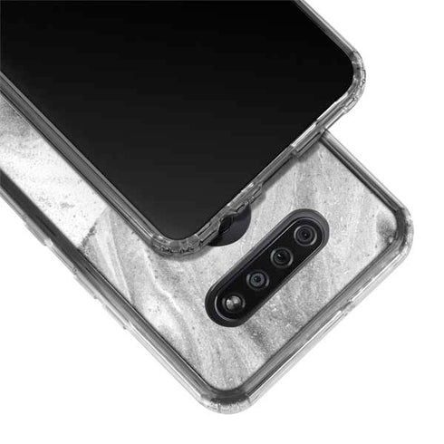 Disney Mickey Mouse Shape on Marble LG K51/Q51 Clear Case