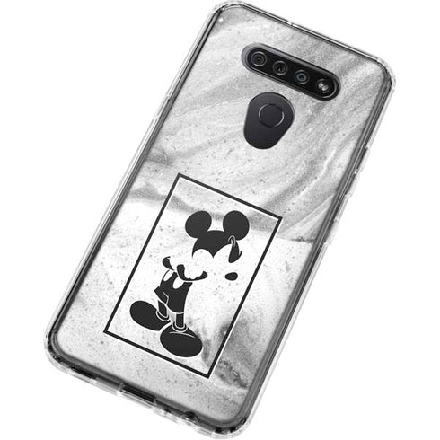 Disney Mickey Mouse Shape on Marble LG K51/Q51 Clear Case
